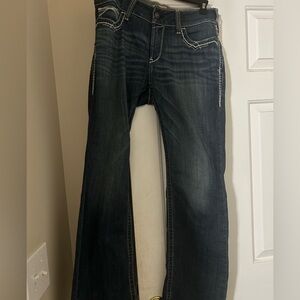 Ariat Indigo Denim Jeans with White Stitching